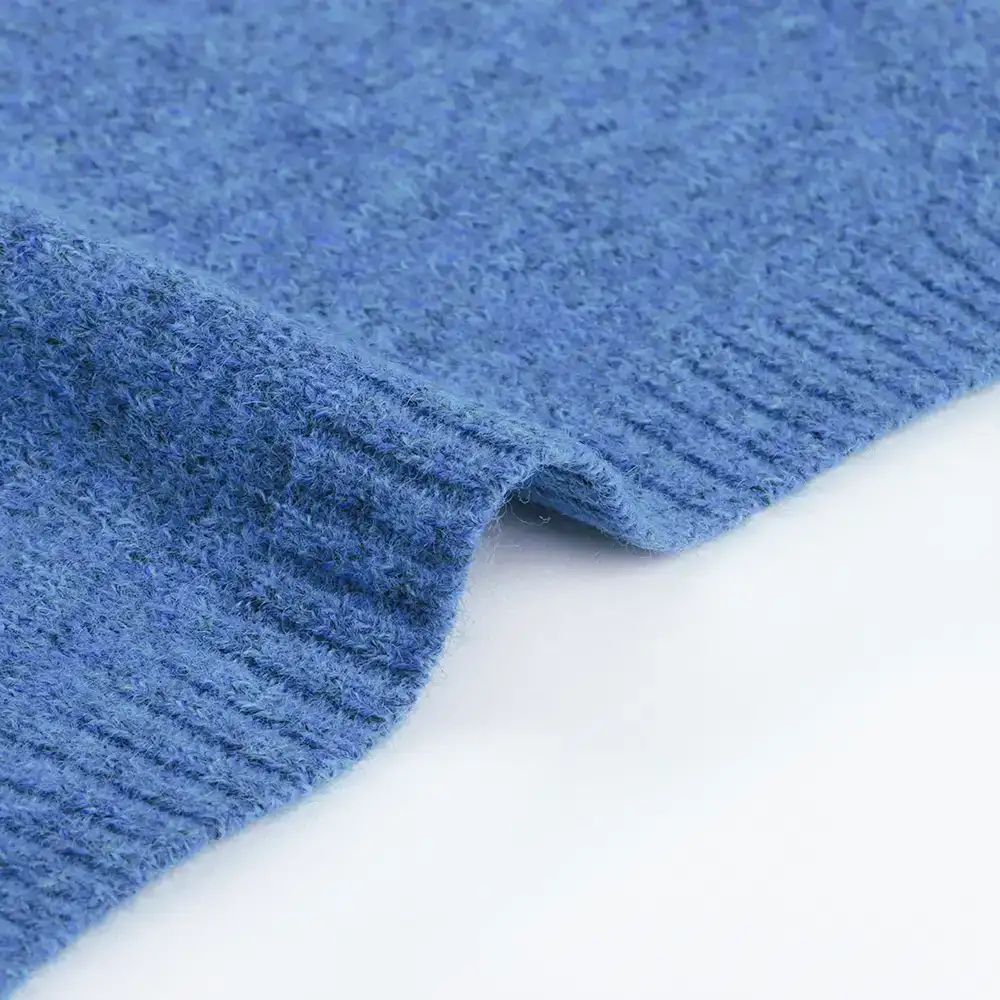 China Yarn for Open Cardigan (Sweater),Round Neck Pullover (Sweater),Hoodie  (Sweater) Mossy Yarn Fancy Yarn Recycled Polyester Polyester Nylon Blue Melange color buy from China wholesaler bulk order at wholesale price free worldwide shipping Alibaba