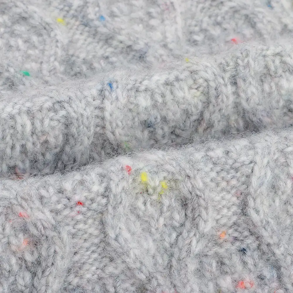 China Yarn for Half-Zipper Cardigan (Sweater),Knitted Jacket (Sweater),Knitted Trousers (Sweater) Air Spun Yarn Fancy Yarn Recycled Polyester Recycled Acrylic RWS Wool Recycled Nylon Gray color buy from China wholesaler bulk order at wholesale price free worldwide shipping Alibaba
