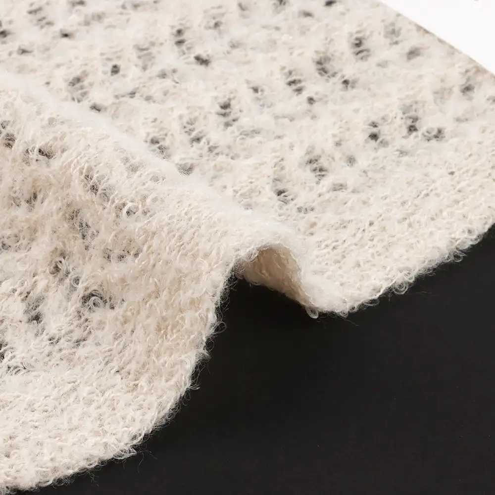 China Yarn for Half-Zipper Cardigan (Sweater),Knitted Trousers (Sweater),Knitted Jacket (Sweater) Boucle Yarn Fancy Yarn Recycled Polyester white color buy from China wholesaler bulk order at wholesale price free worldwide shipping Alibaba