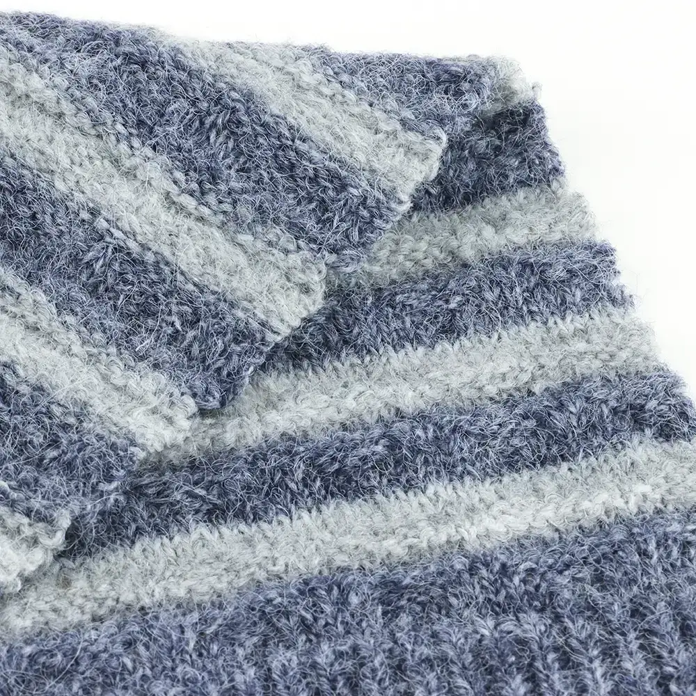 China Yarn for Half-Zipper Cardigan (Sweater),Crew Neck Pullover (Sweater),Polo T-shirt (Sweater) Mossy Yarn Fancy Yarn Recycled Polyester Polyester Wool Alpaca Spandex brown/blue color buy from China wholesaler bulk order at wholesale price free worldwide shipping Alibaba