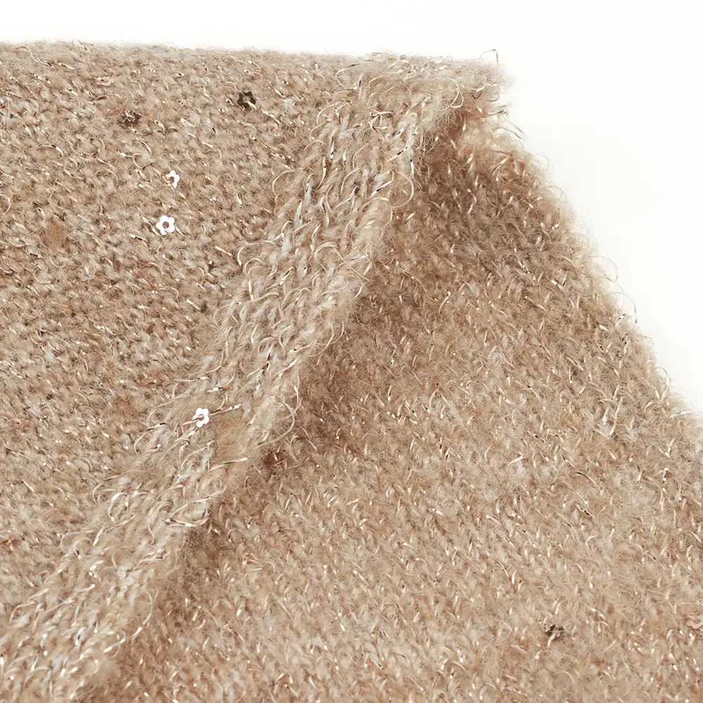 China Yarn for Dresses (Cardigan Open) (Sweater),Crop Top Pullover (Sweater) Mossy Yarn Fancy Yarn Recycled Polyester Acrylic Polyester Wool Metallic fiber Spandex pink/grey/brown color buy from China wholesaler bulk order at wholesale price free worldwide shipping Alibaba