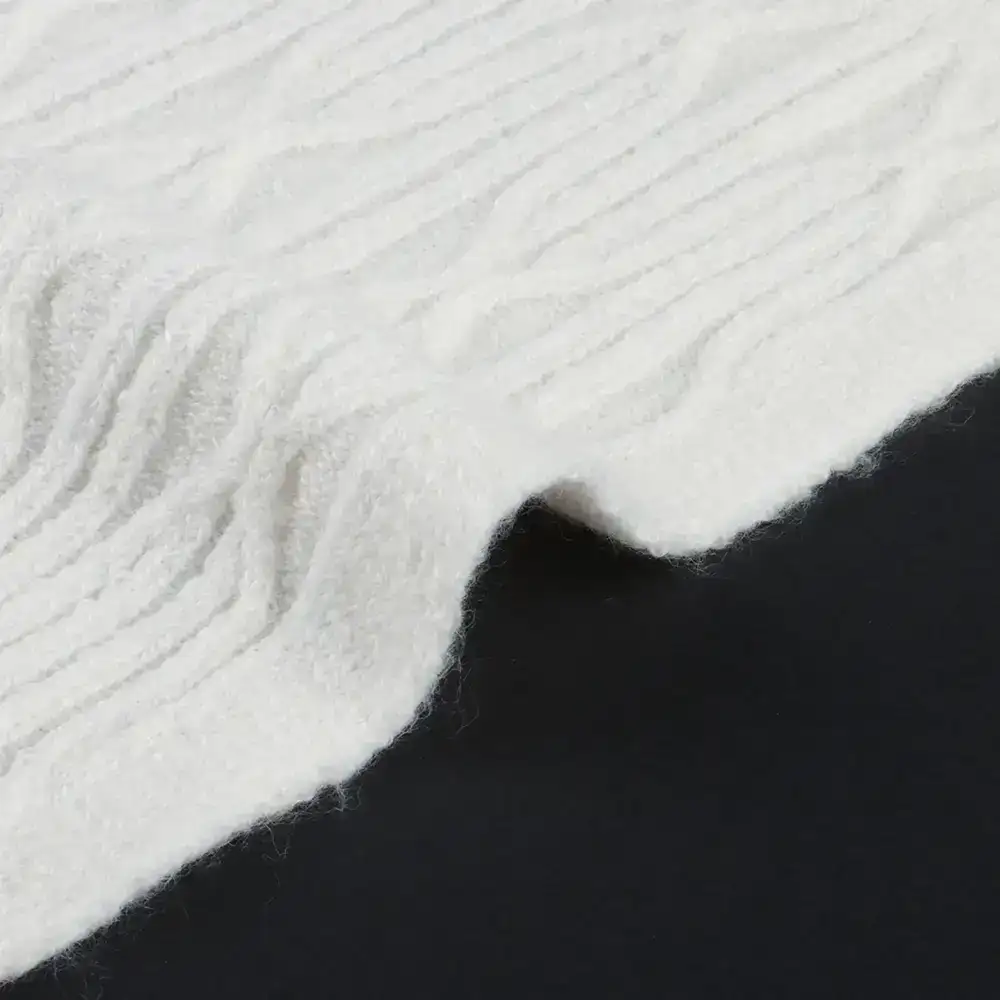 China Yarn for Open Cardigan (Sweater),Hoodie  (Sweater),Round Neck Pullover (Sweater) Mossy Yarn Fancy Yarn Acrylic BCI Cotton Nylon Spandex Ivory color buy from China wholesaler bulk order at wholesale price free worldwide shipping Alibaba