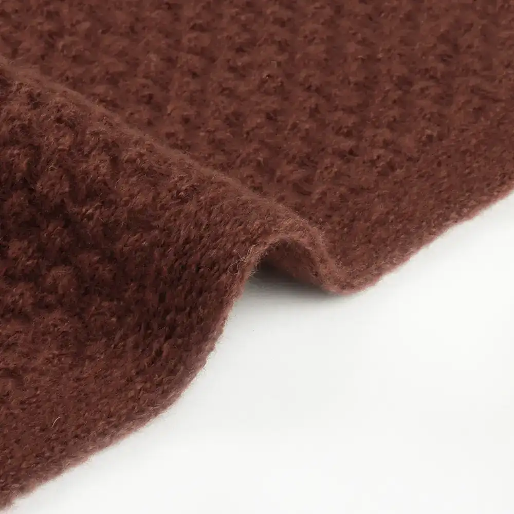 China Yarn for Dresses (Cardigan Button) (Sweater),Ladies Vest (Sweater)  Mossy Yarn Fancy Yarn Recycled Polyester Polyester Burgundy color buy from China wholesaler bulk order at wholesale price free worldwide shipping Alibaba