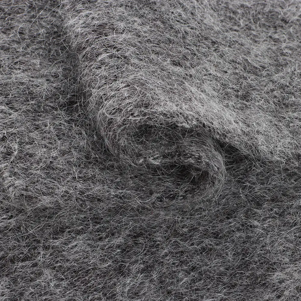 China Yarn for Open Cardigan (Sweater),Round Neck Pullover (Sweater),Hoodie  (Sweater) Mossy Yarn Fancy Yarn Mohair Wool Nylon Spandex grey color buy from China wholesaler bulk order at wholesale price free worldwide shipping Alibaba