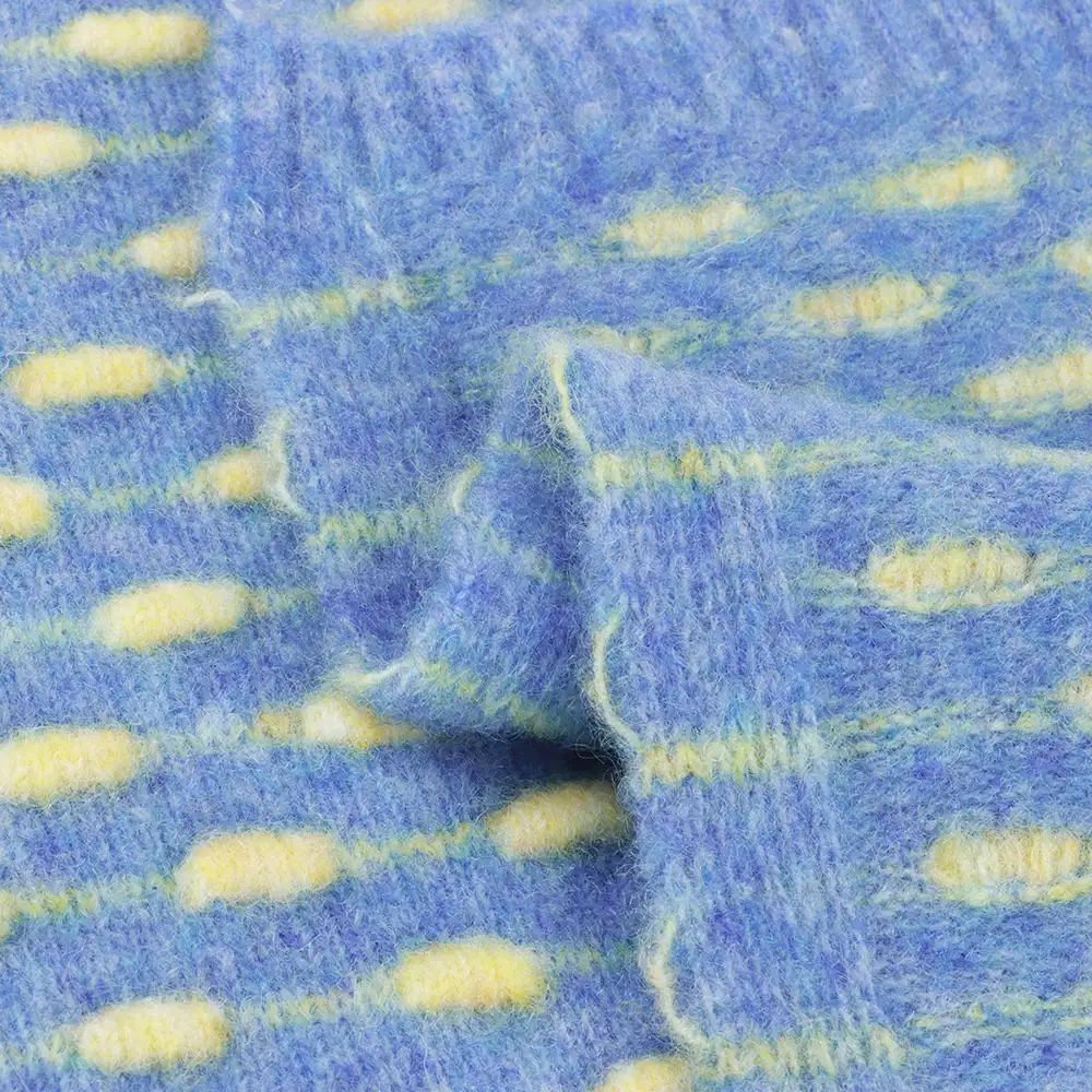 China Yarn for Open Cardigan (Sweater),Hoodie  (Sweater),Round Neck Pullover (Sweater) Mossy Yarn Fancy Yarn Wool Recycled Polyester Nylon Spandex blue color buy from China wholesaler bulk order at wholesale price free worldwide shipping Alibaba