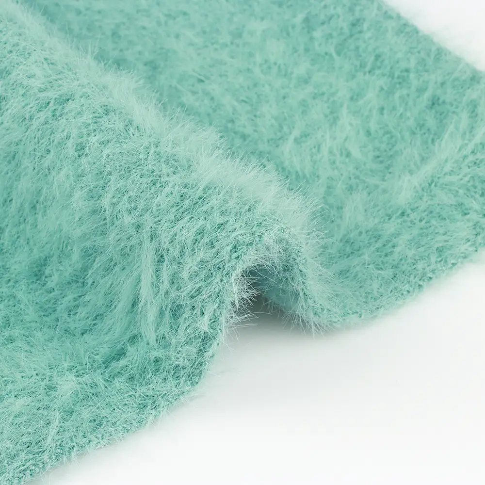 China Yarn for Crop Top Pullover (Sweater),Dresses (Cardigan Open) (Sweater) Cat Feather Yarn Fancy Yarn Recycled Polyester green color buy from China wholesaler bulk order at wholesale price free worldwide shipping Alibaba