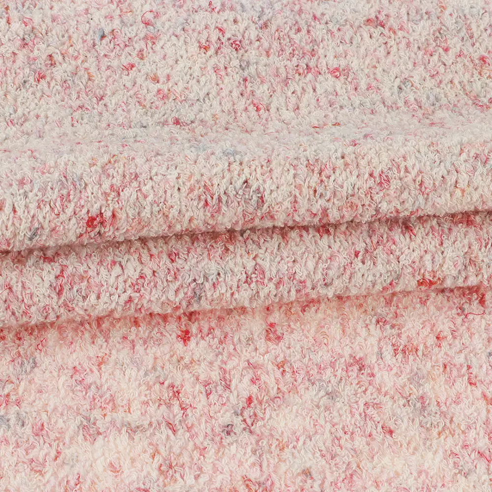 China Yarn for Dresses (Cardigan Button) (Sweater),Ladies Vest (Sweater)  Boucle Yarn Fancy Yarn Linen Cotton Acrylic Nylon pink color buy from China wholesaler bulk order at wholesale price free worldwide shipping Alibaba