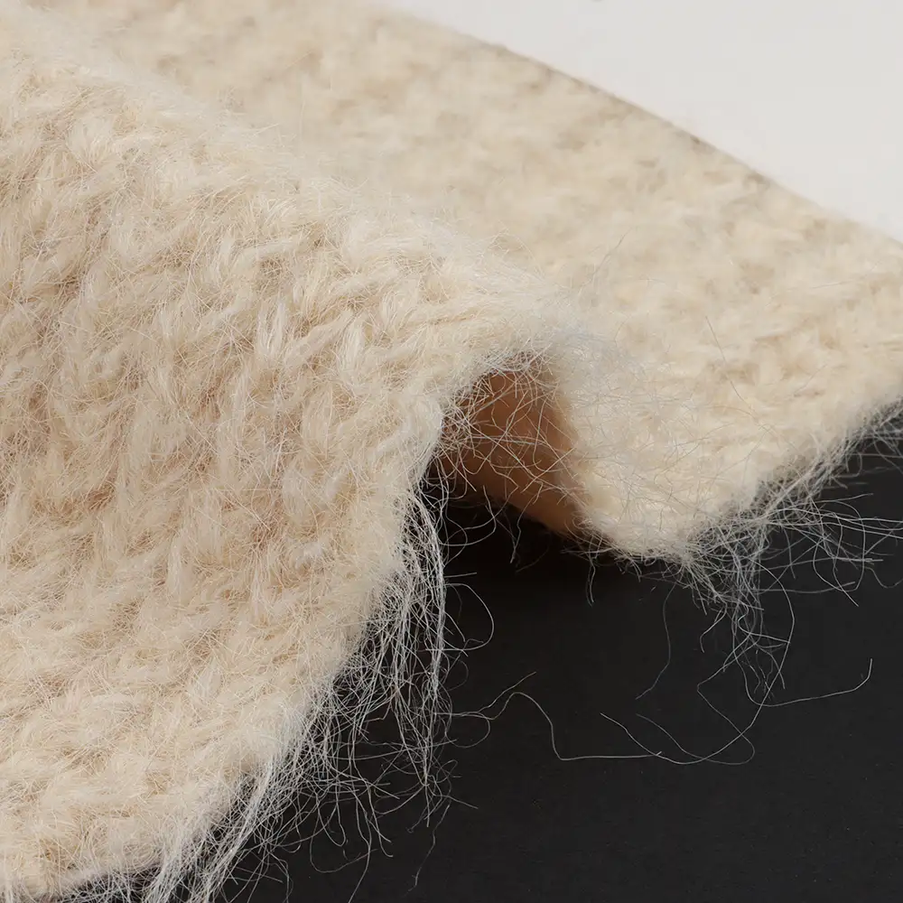 China Yarn for Open Cardigan (Sweater),Hoodie  (Sweater),Round Neck Pullover (Sweater) Mossy Yarn Fancy Yarn Recycled Polyester Acrylic Nylon Wool Spandex begie color buy from China wholesaler bulk order at wholesale price free worldwide shipping Alibaba