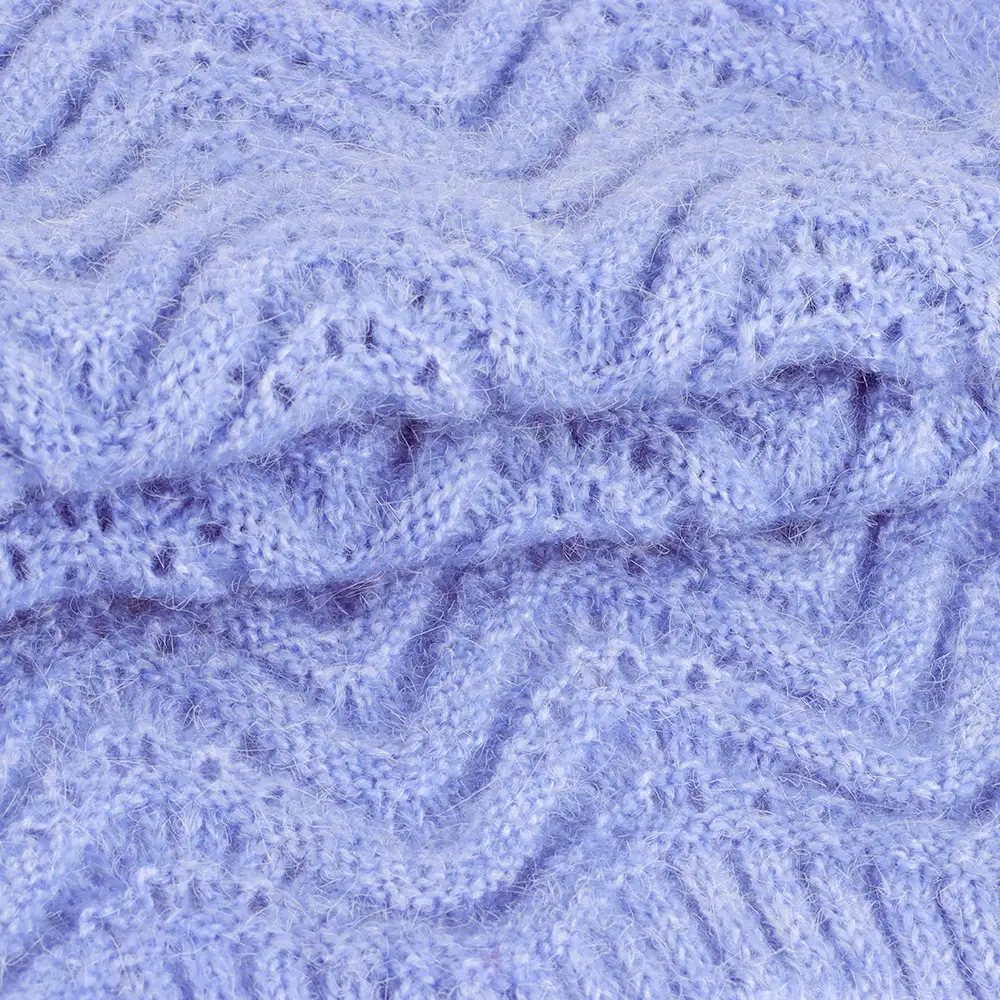 China Yarn for Half-Zipper Cardigan (Sweater),Knitted Trousers (Sweater),Knitted Jacket (Sweater) Mossy Yarn Fancy Yarn Recycled Polyester Acrylic Wool Spandex blue color buy from China wholesaler bulk order at wholesale price free worldwide shipping Alibaba