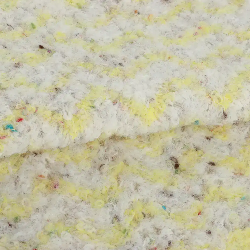 China Yarn for Ladies Vest (Sweater),Crop Top Pullover (Sweater),Dresses (Cardigan Button) (Sweater) Boucle Yarn Fancy Yarn Recycled Polyester Polyester Wool Spandex yellow color buy from China wholesaler bulk order at wholesale price free worldwide shipping Alibaba