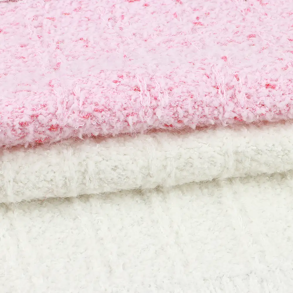 China Yarn for Dresses (Cardigan Open) (Sweater),Crop Top Pullover (Sweater) Teddy Yarn Fancy Yarn Polyester Nylon pink/white color buy from China wholesaler bulk order at wholesale price free worldwide shipping Alibaba