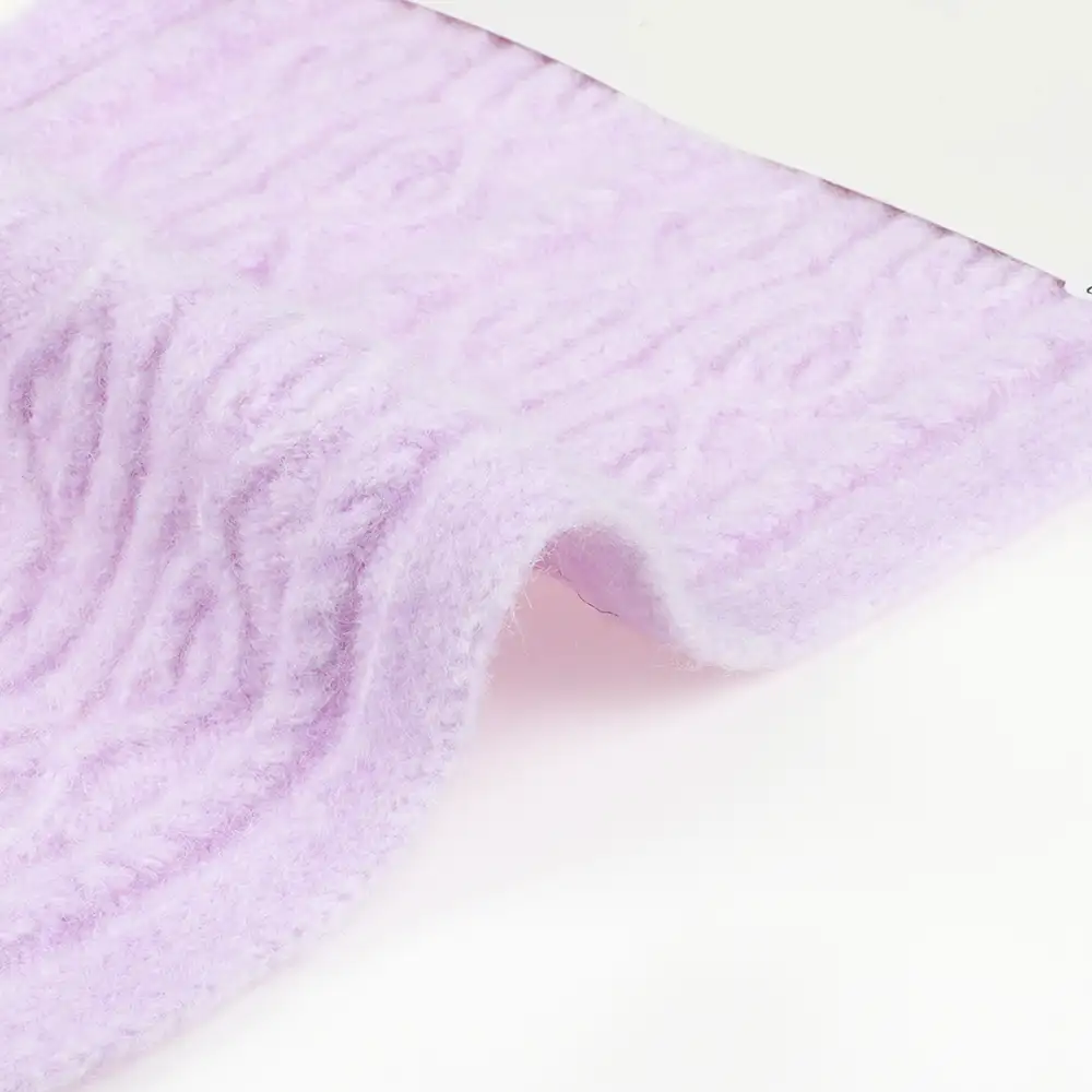 China Yarn for Dresses (Cardigan Open) (Sweater),Crop Top Pullover (Sweater) Mossy Yarn Fancy Yarn Polyester Acrylic Spandex violet color buy from China wholesaler bulk order at wholesale price free worldwide shipping Alibaba