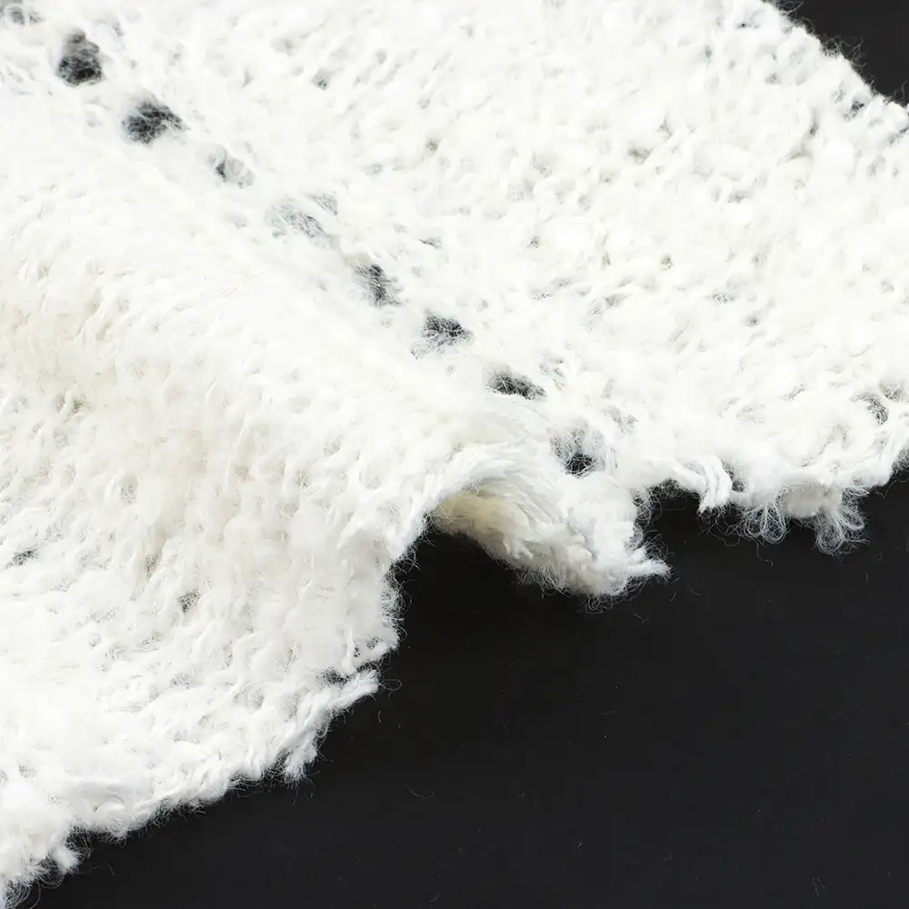 China Yarn for Crop Top Pullover (Sweater),Dresses (Cardigan Open) (Sweater) Boucle Yarn Fancy Yarn Recycled Polyester Polyester Acrylic Wool CREAM color buy from China wholesaler bulk order at wholesale price free worldwide shipping Alibaba