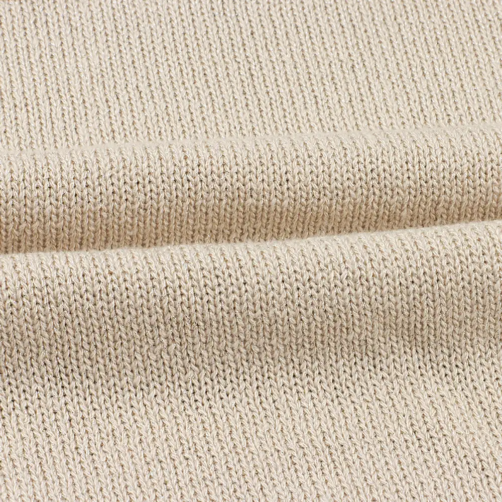 China Yarn for Dresses (Cardigan Button) (Sweater),Ladies Vest (Sweater)  Lurex Lurex Viscose Nylon Metallic fiber Apricot color buy from China wholesaler bulk order at wholesale price free worldwide shipping Alibaba