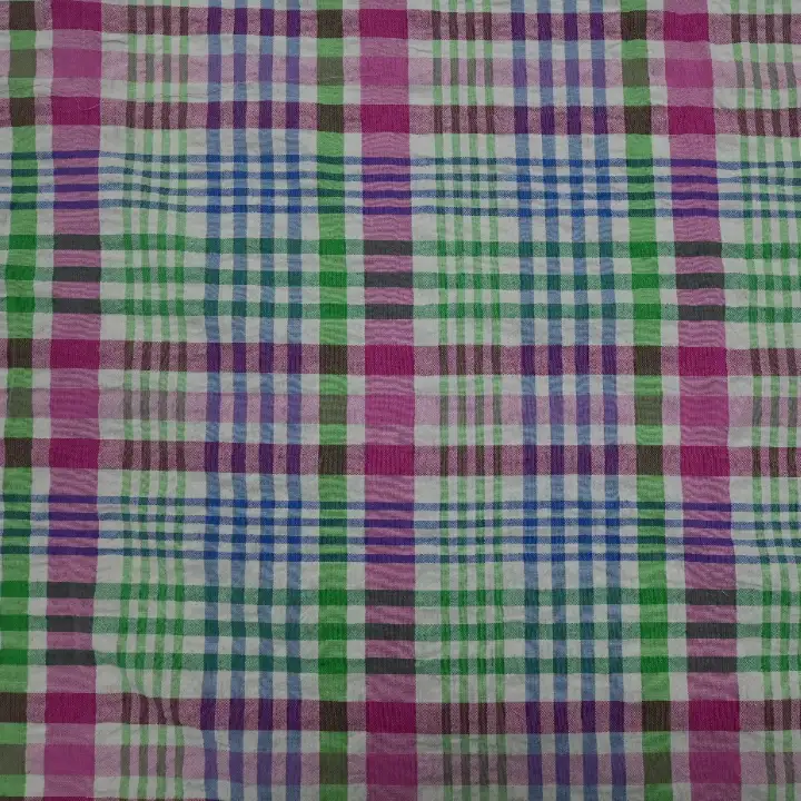 India Fabric for Over Shirt,Skirt,Crop Top  Cotton Seersucker Natural Woven Fabric Cotton Multi color buy from India wholesaler bulk order at wholesale price free worldwide shipping Alibaba
