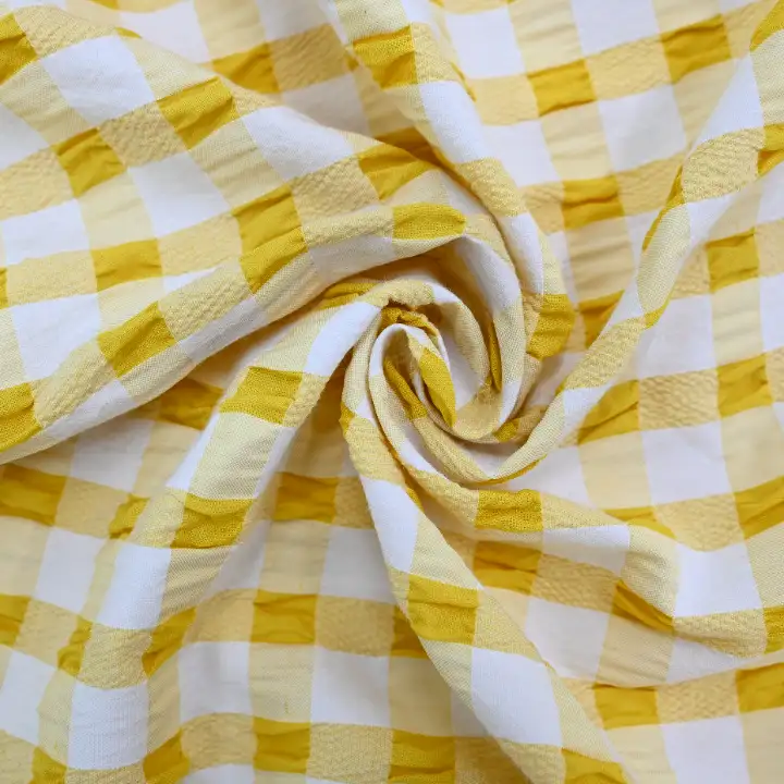 India Fabric for Pants,Blazer,Chino Cotton YD Chambray Natural Woven Fabric Cotton Polyester Yellow/White color buy from India wholesaler bulk order at wholesale price free worldwide shipping Alibaba