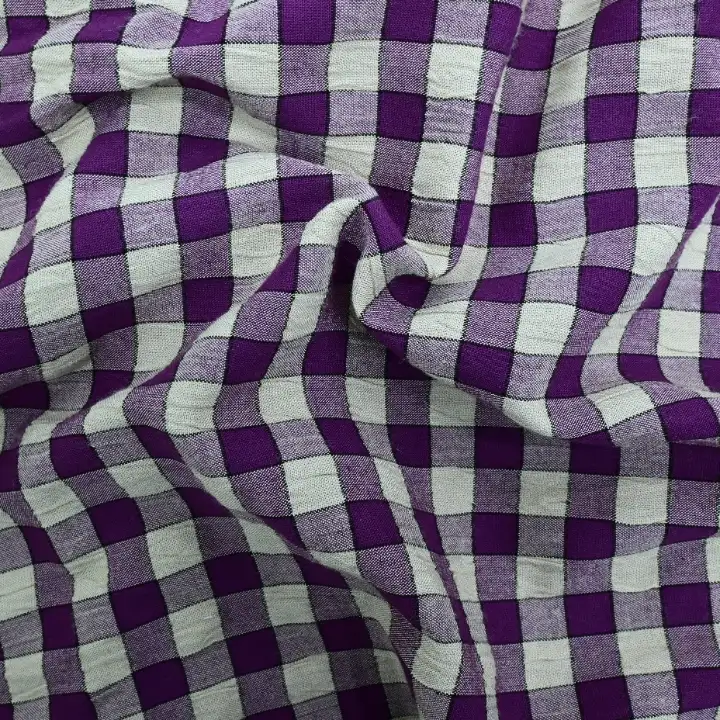 India Fabric for Blouse,Lingerie,Crop Top Cotton/Rayon Plain Woven Blended Fabric Viscose Cotton Lycra Purple color buy from India wholesaler bulk order at wholesale price free worldwide shipping Alibaba