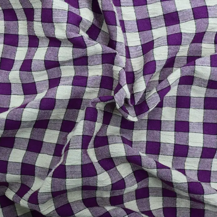 India Fabric for Blouse,Lingerie,Crop Top Cotton/Rayon Plain Woven Blended Fabric Viscose Cotton Lycra Purple color buy from India wholesaler bulk order at wholesale price free worldwide shipping Alibaba