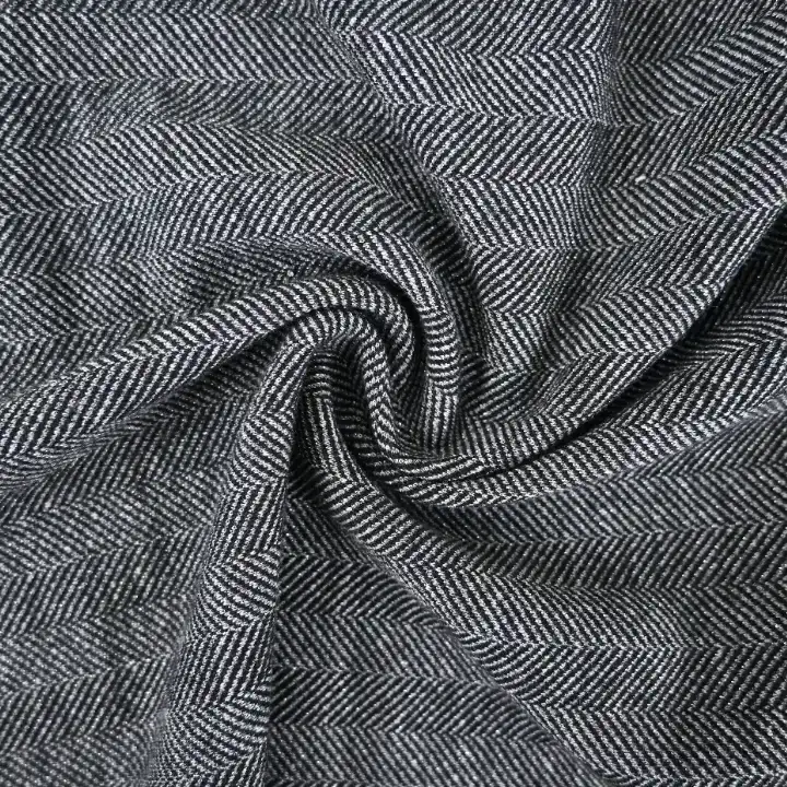 India Fabric for Waistcoat,Blazer Weft Jacquard Knit Fabric Polyester Cotton Spandex Black color buy from India wholesaler bulk order at wholesale price free worldwide shipping Alibaba