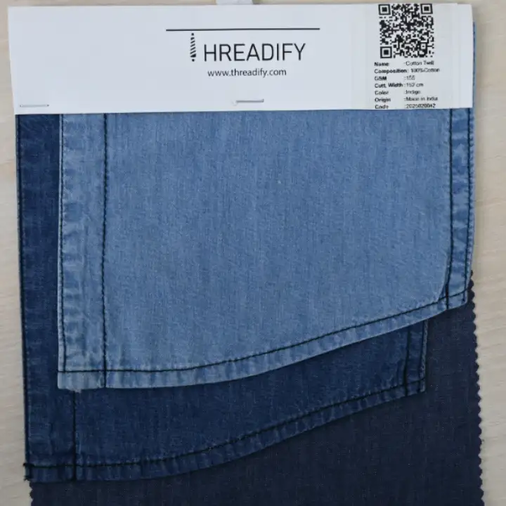 India Fabric for Denim Jacket,Denim Jacket Cotton Woven Denim Denim Cotton Indigo color buy from India wholesaler bulk order at wholesale price free worldwide shipping Alibaba