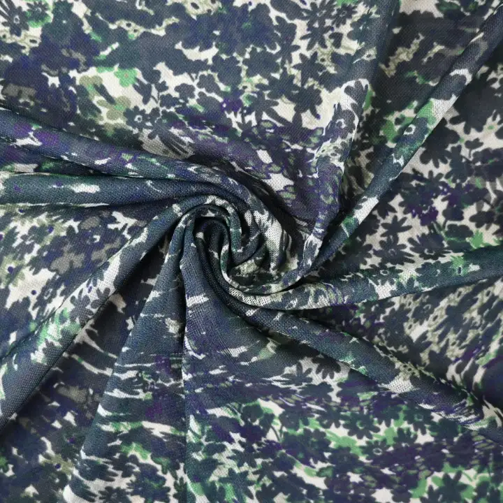 India Fabric for Sports Bras,Yoga Clothes,Swim Shorts Mesh Knit Fabric Polyester Spandex Green Print color buy from India wholesaler bulk order at wholesale price free worldwide shipping Alibaba