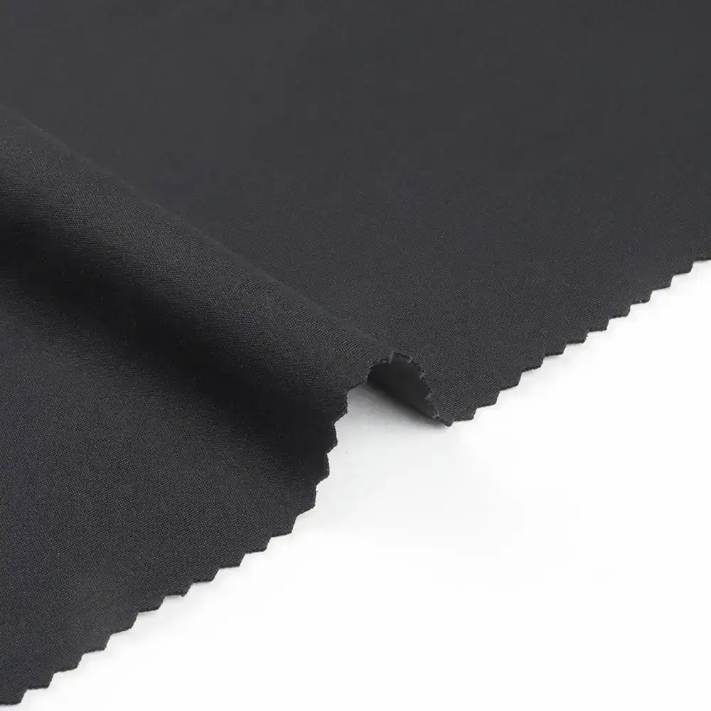 China Fabric for Tank Top,Crop Top,Pajamas Interlock Knit Fabric Polyester Elastane Black color buy from China wholesaler bulk order at wholesale price free worldwide shipping Alibaba
