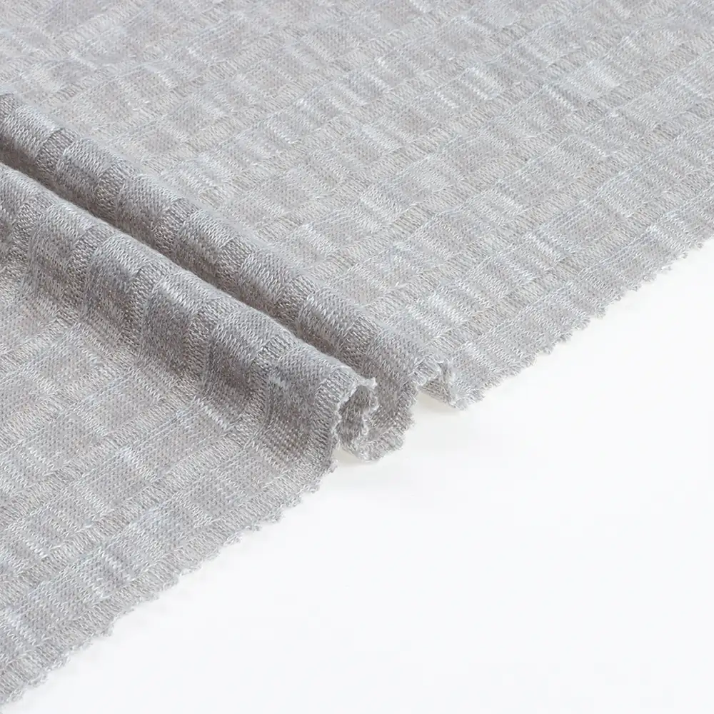 China Fabric for Tank Top,Crop Top,Hoodie Rib Knit Fabric Rayon Polyester Spandex Grey color buy from China wholesaler bulk order at wholesale price free worldwide shipping Alibaba