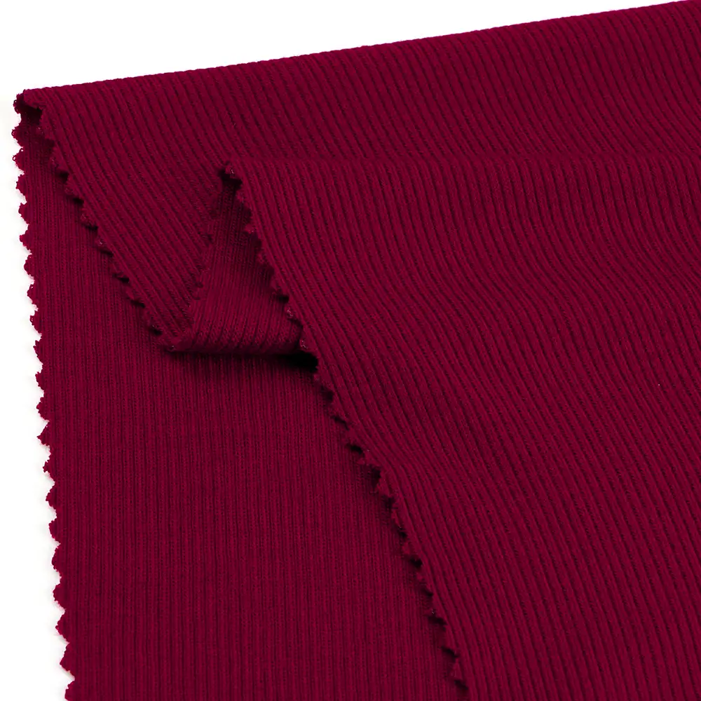 China Fabric for Tank Top,Crop Top,Hoodie Rib Knit Fabric Rayon Spandex Red color buy from China wholesaler bulk order at wholesale price free worldwide shipping Alibaba