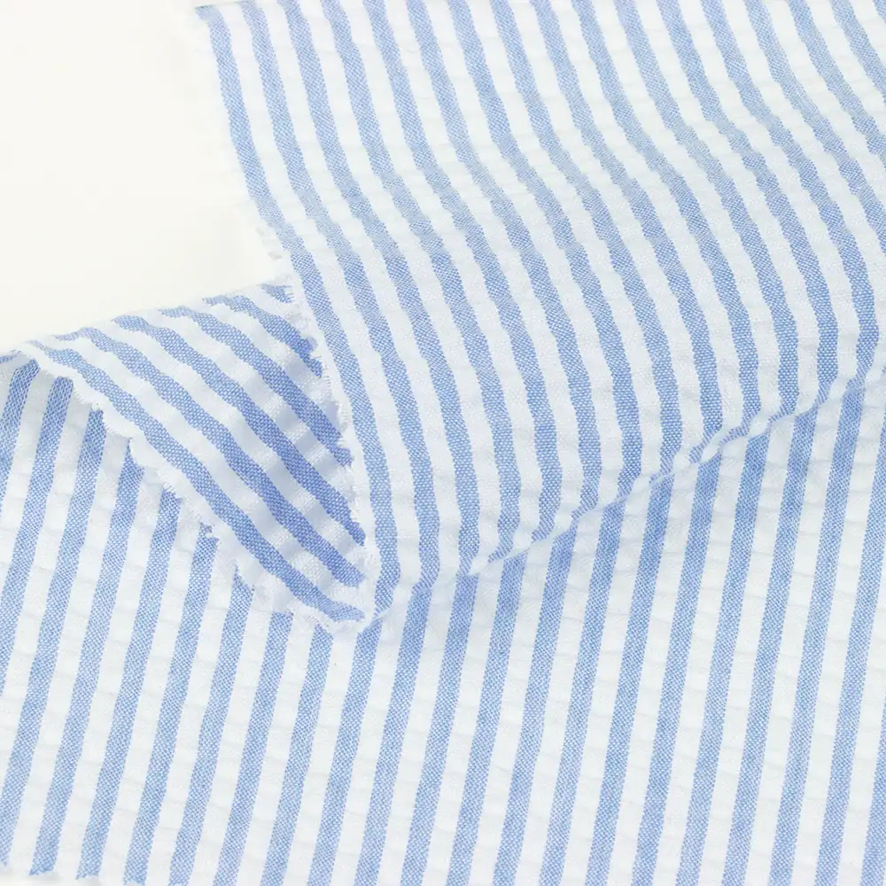 China Fabric for Shirt,Blouse TC Yarn Dye Woven Blended Fabric Polyester Cotton Blue and white color buy from China wholesaler bulk order at wholesale price free worldwide shipping Alibaba