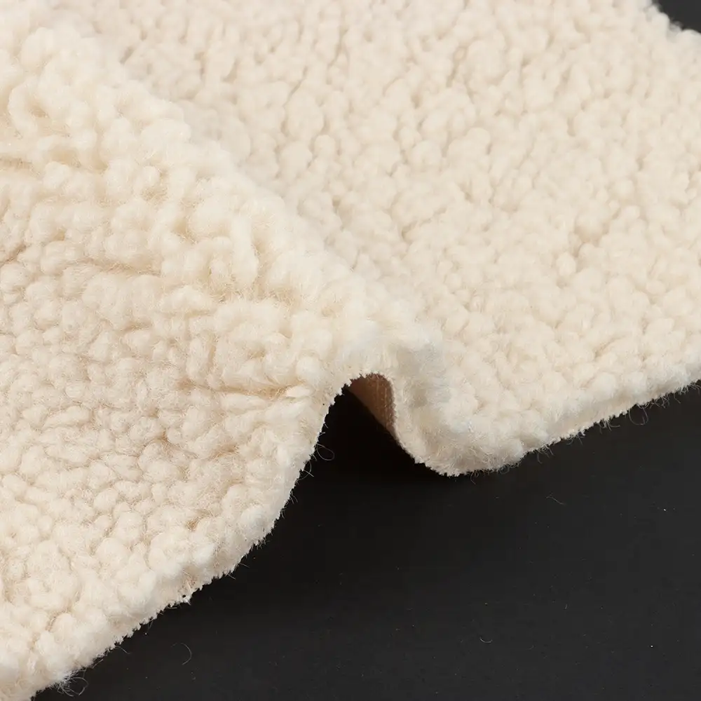 China Fabric for Hoodie,Sweatshirt Fleece Knit Fabric Polyester Beige color buy from China wholesaler bulk order at wholesale price free worldwide shipping Alibaba