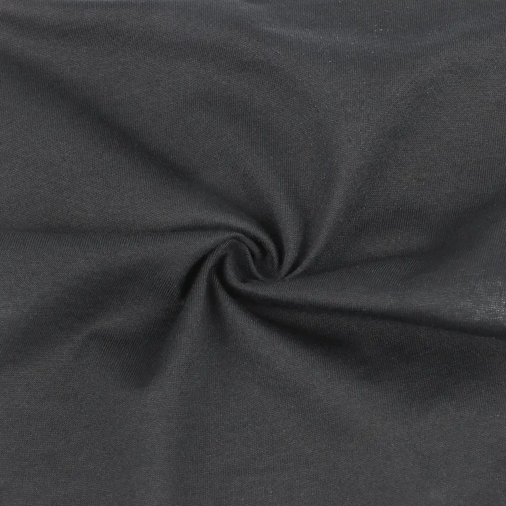 China Fabric for T-Shirt,Pajamas,Loungewear,Yoga Pants,Tracksuits Single Jersey Knit Fabric Cotton Black color buy from China wholesaler bulk order at wholesale price free worldwide shipping Alibaba