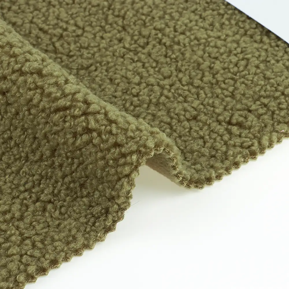 China Fabric for Jackets,Hoodie,Sweatshirt Polar Fleece Knit Fabric Polyester Olive Green color buy from China wholesaler bulk order at wholesale price free worldwide shipping Alibaba