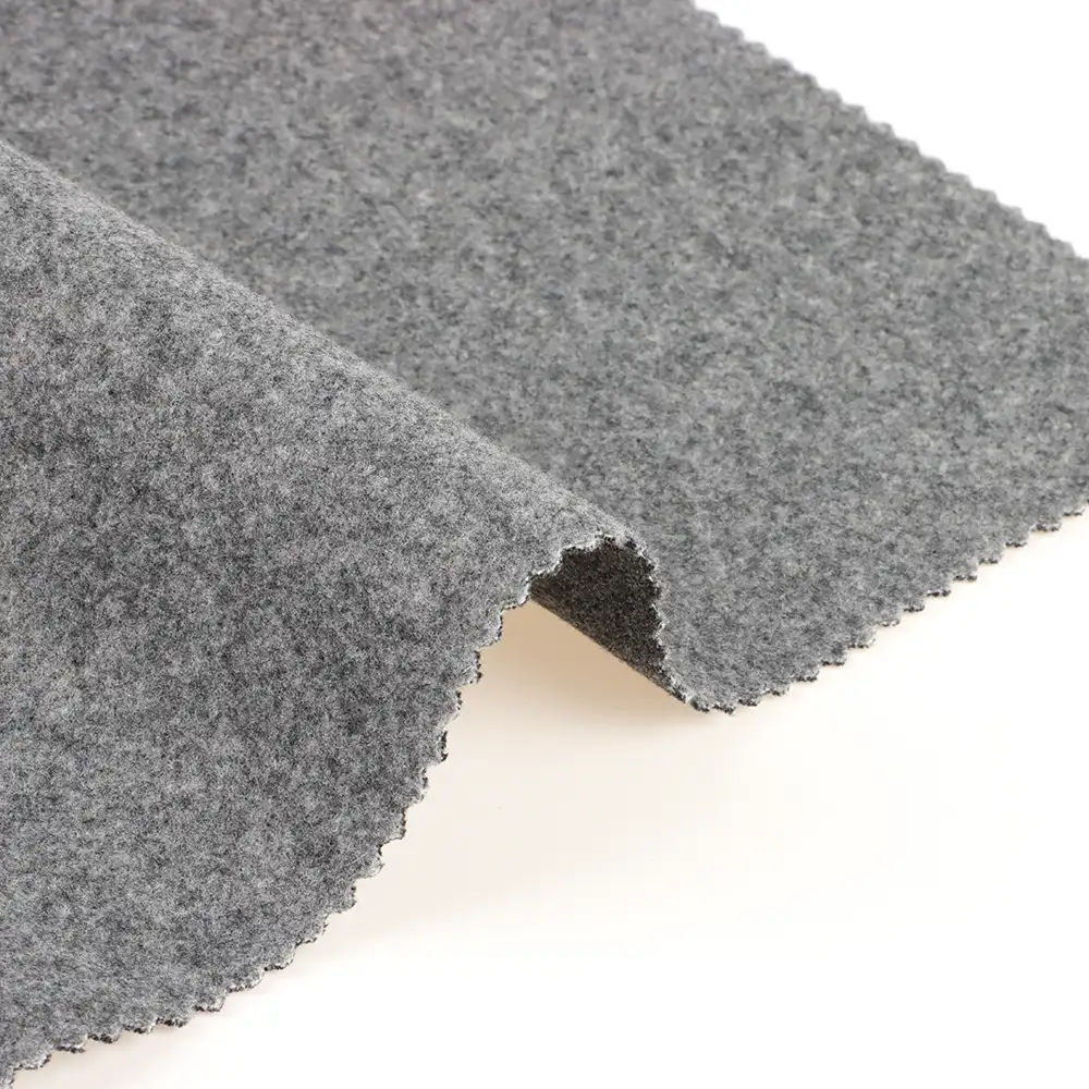 China Fabric for Blazer,Skirt,Hoodie Knit Woolen Fabric Woolen Polyester Grey color buy from China wholesaler bulk order at wholesale price free worldwide shipping Alibaba