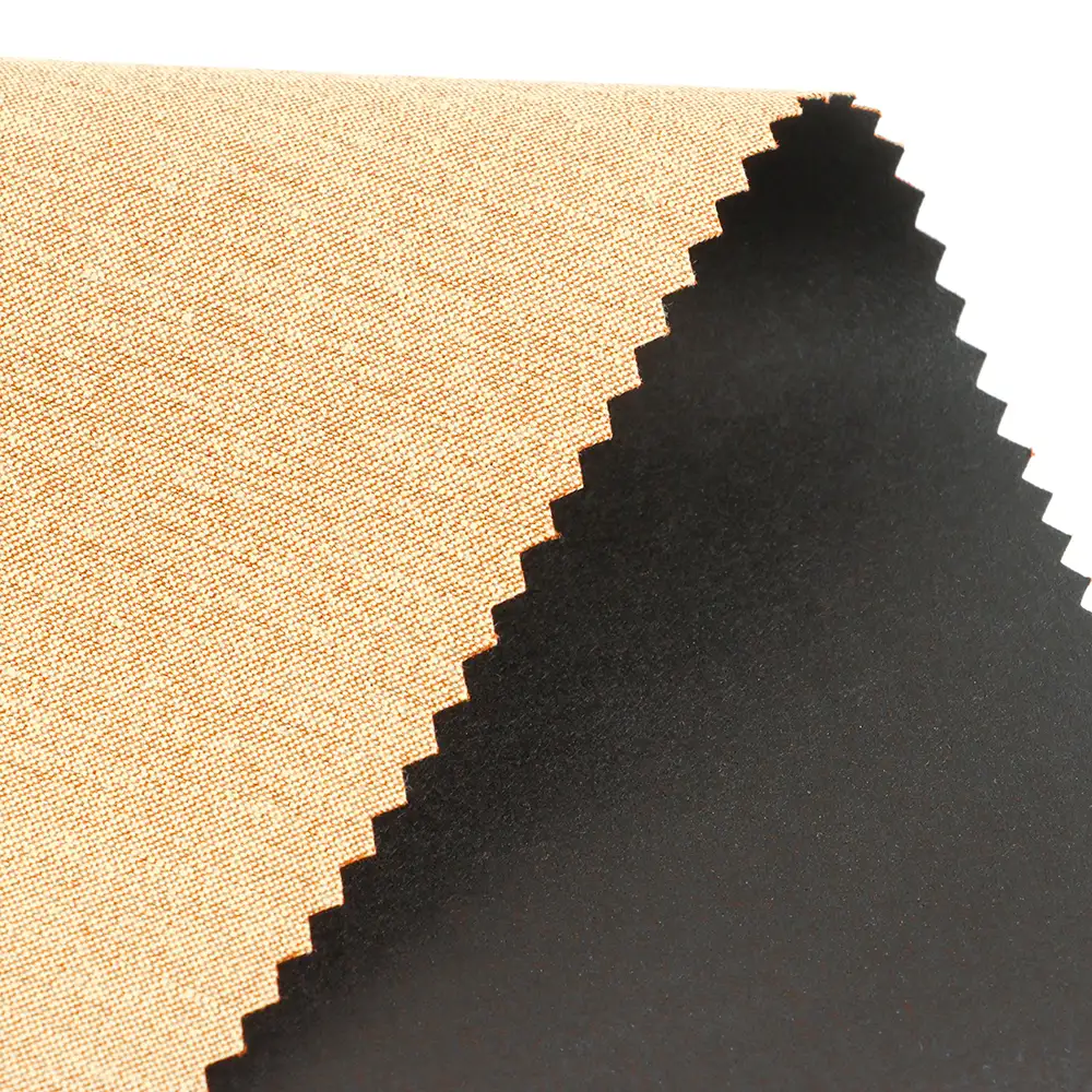 China Fabric for Blazer PU Woven Blended Fabric Cotton Brown color buy from China wholesaler bulk order at wholesale price free worldwide shipping Alibaba