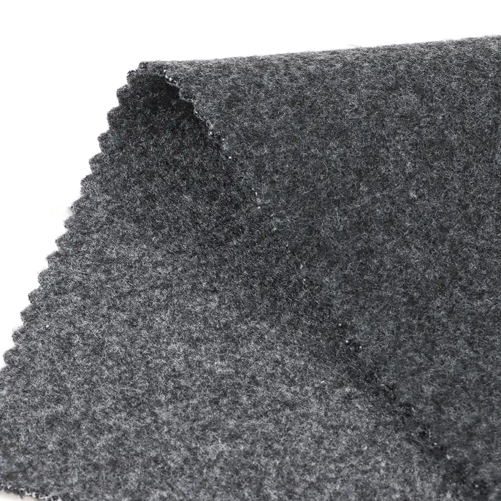 China Fabric for Blazer,Skirt,Hoodie Knit Woolen Fabric Woolen Polyester Grey color buy from China wholesaler bulk order at wholesale price free worldwide shipping Alibaba