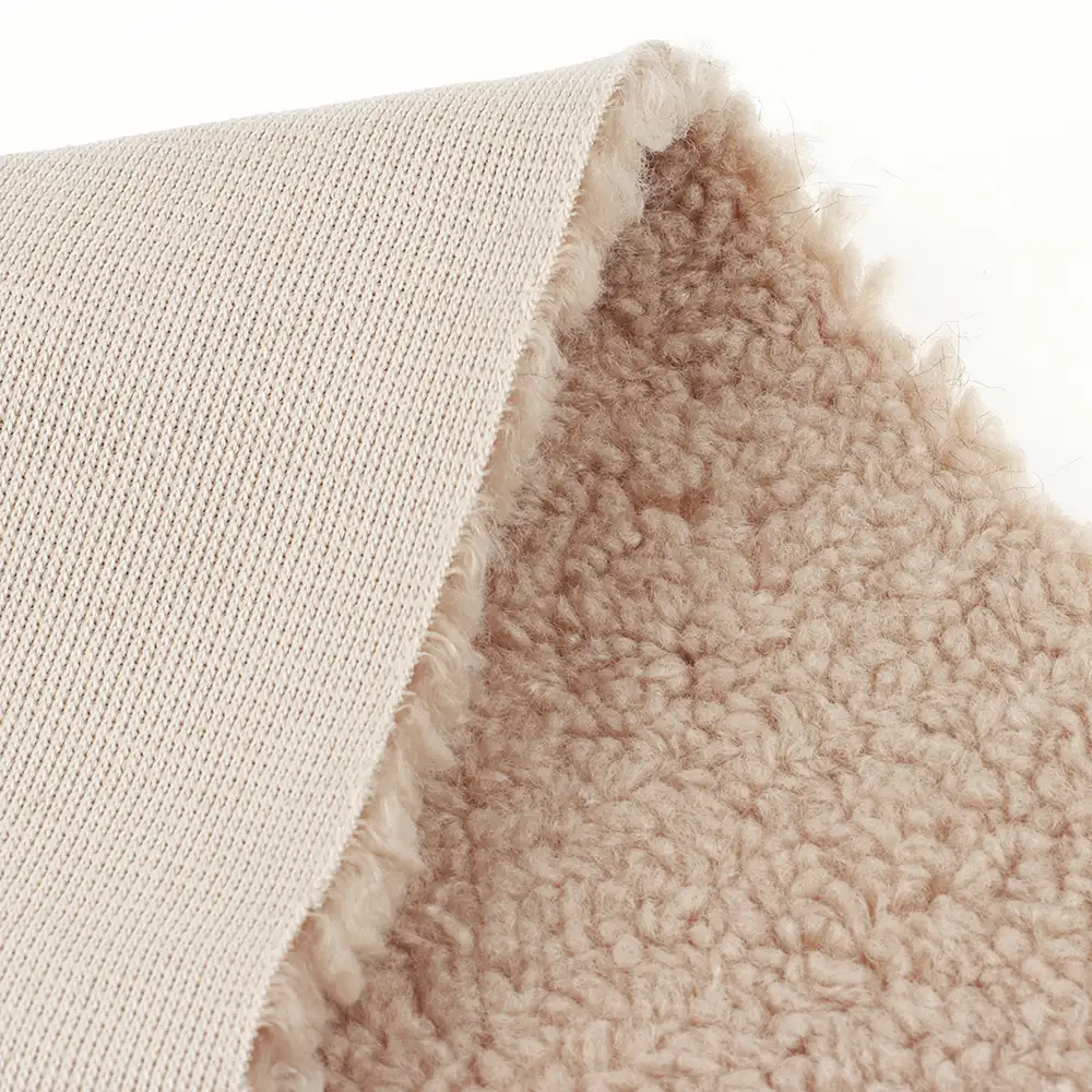 China Fabric for Hoodie,Sweatshirt Fleece Knit Fabric Polyester Khaki color buy from China wholesaler bulk order at wholesale price free worldwide shipping Alibaba
