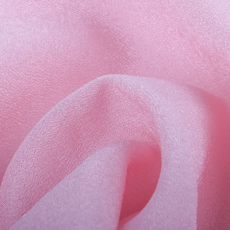 China Fabric for Blouse,Crop Top,Skirt Polyester Crinkle Fabric Synthetic Woven Fabric Polyester Pink color buy from China wholesaler bulk order at wholesale price free worldwide shipping Alibaba