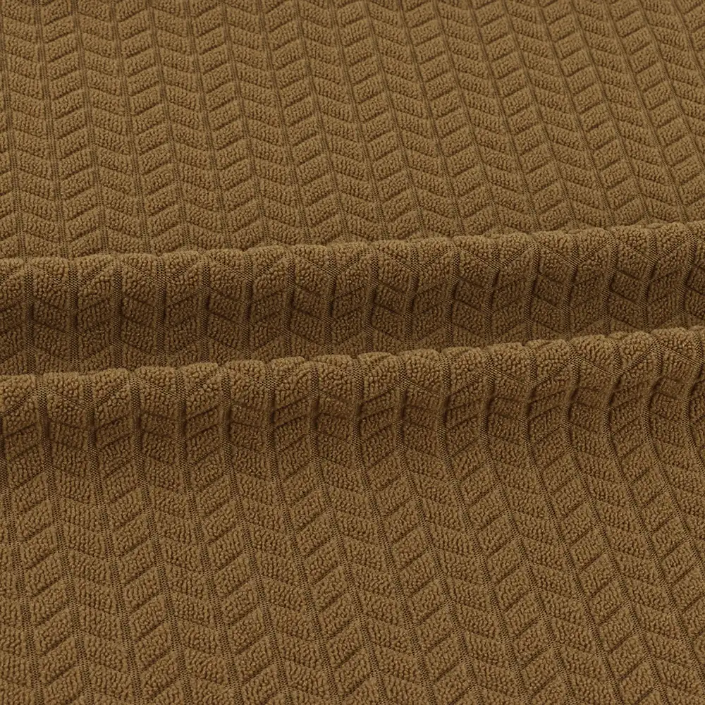 China Fabric for Waistcoat,Blazer Weft Jacquard Knit Fabric Polyester Spandex caramel color buy from China wholesaler bulk order at wholesale price free worldwide shipping Alibaba