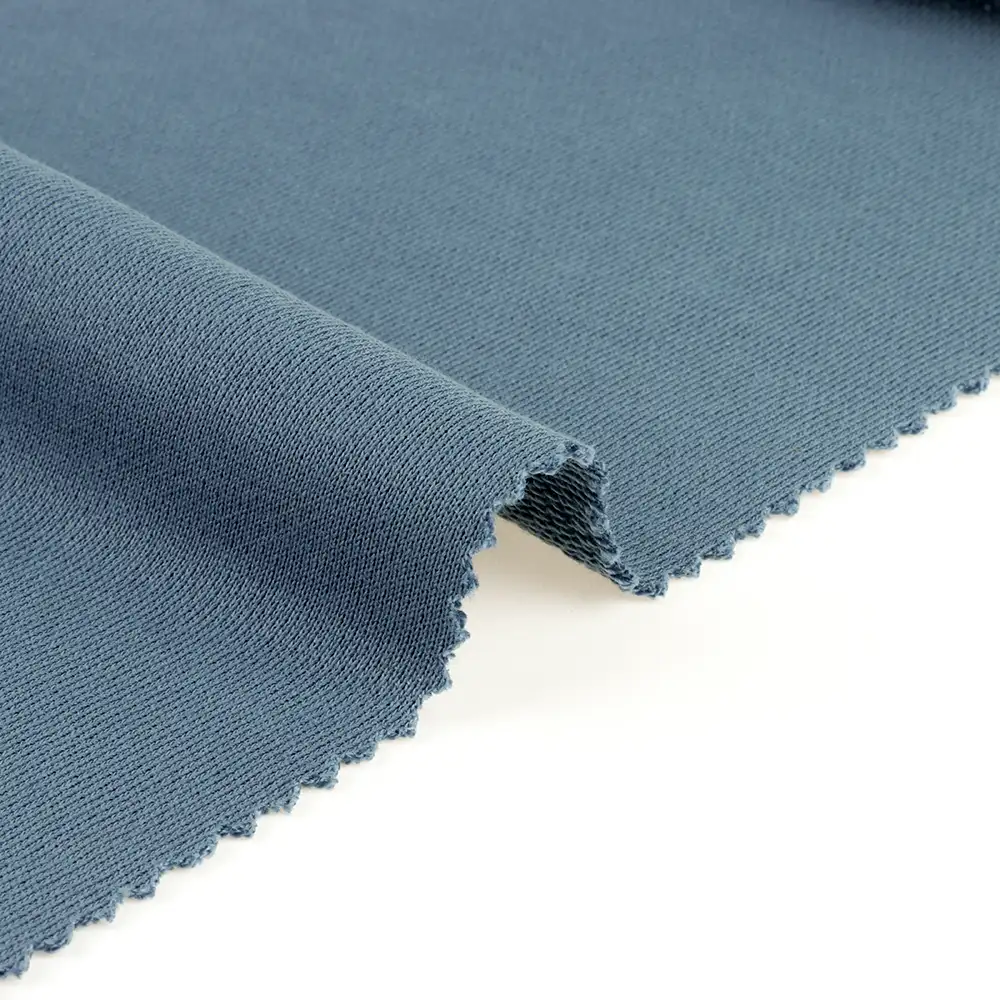 China Fabric for Jogger,Loungewear,Sweatshirt French Terry Knit Fabric Cotton Polyester Blue color buy from China wholesaler bulk order at wholesale price free worldwide shipping Alibaba