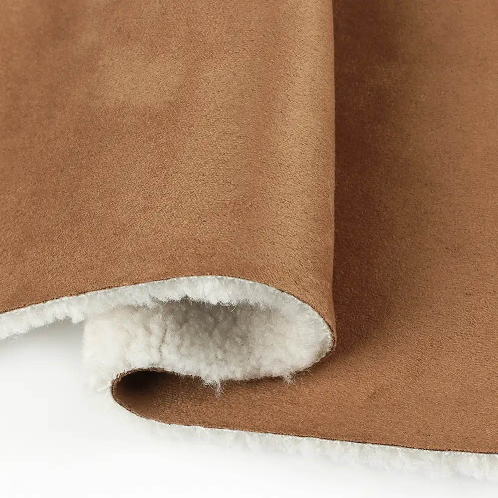 China Fabric for Pants,Blazer Weft Suede Knit Fabric Polyester Brown color buy from China wholesaler bulk order at wholesale price free worldwide shipping Alibaba