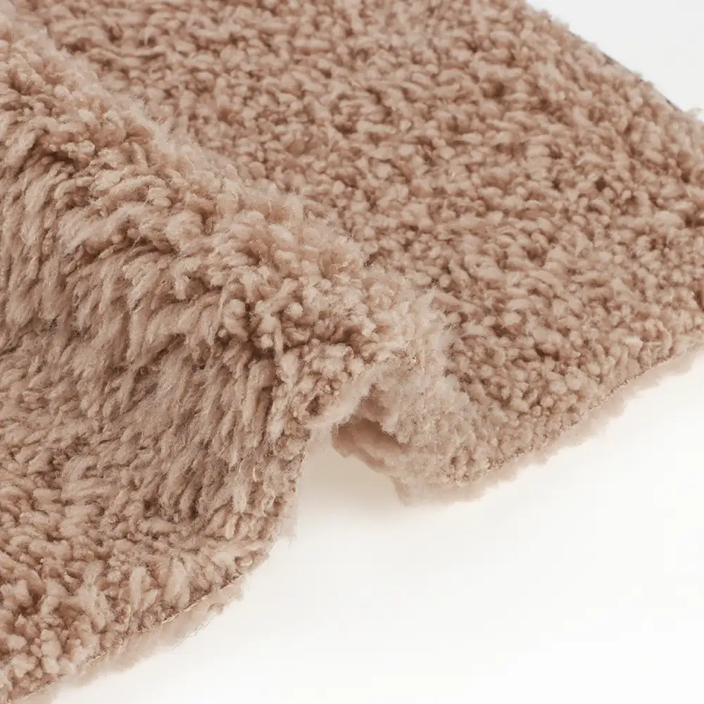 China Fabric for Hoodie,Sweatshirt Fleece Knit Fabric Polyester Brown color buy from China wholesaler bulk order at wholesale price free worldwide shipping Alibaba