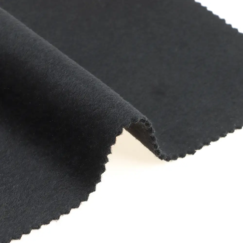 China Fabric for Blazer,Skirt,Hoodie Knit Woolen Fabric Woolen Wool Polyester Chemical Fiber Black color buy from China wholesaler bulk order at wholesale price free worldwide shipping Alibaba