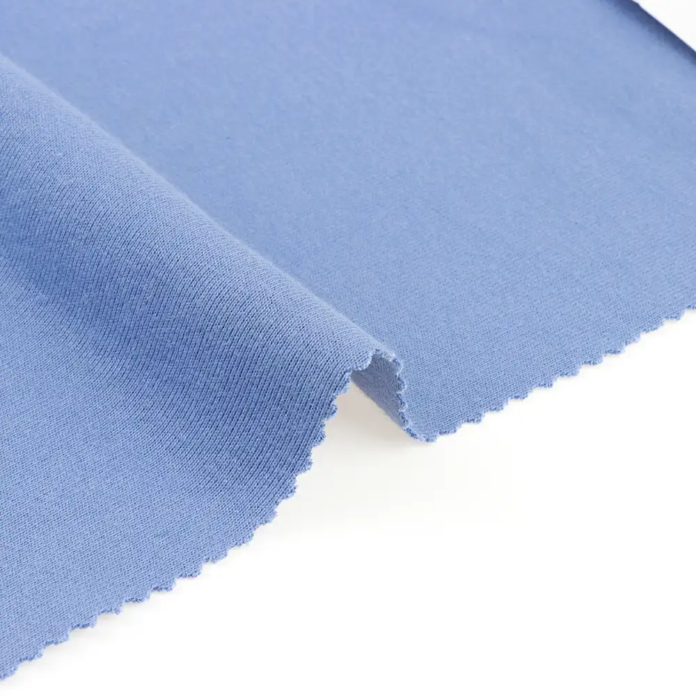 China Fabric for Tank Top,Crop Top,Hoodie Rib Knit Fabric Cotton Spandex Blue color buy from China wholesaler bulk order at wholesale price free worldwide shipping Alibaba