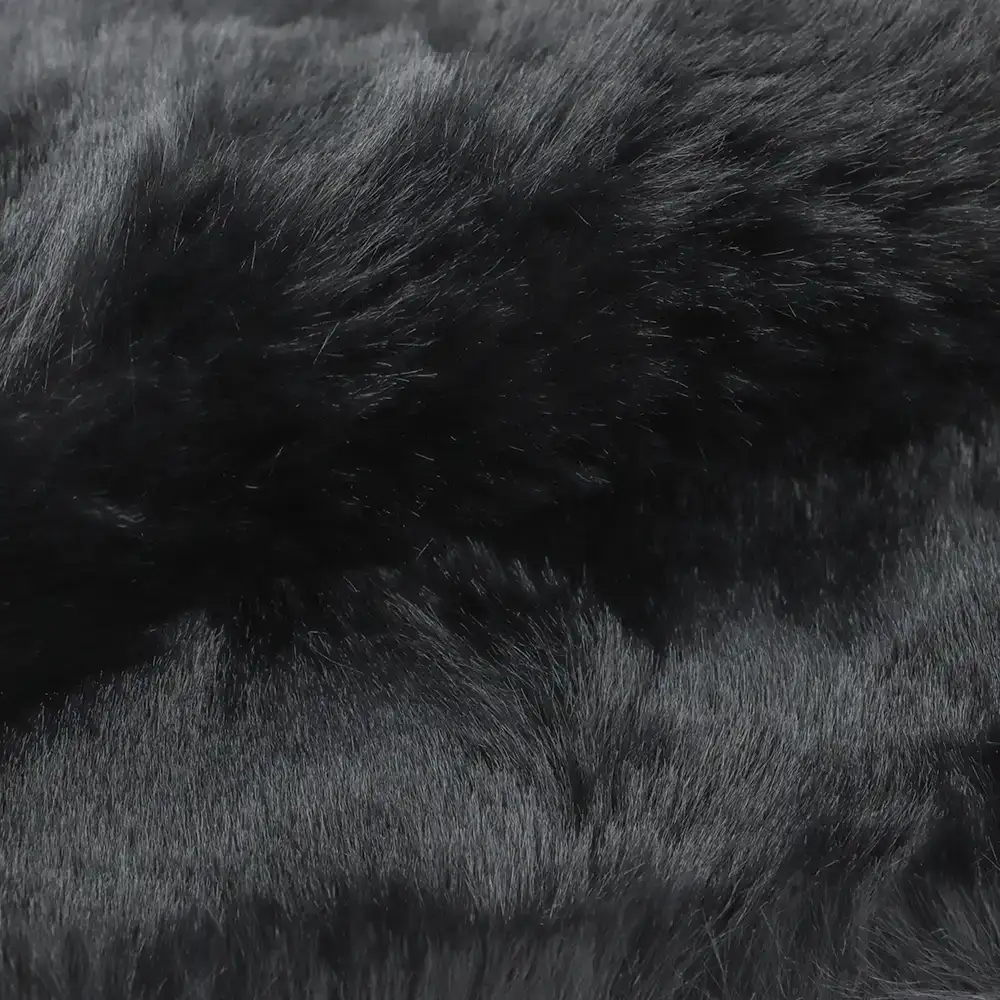 China Fabric for Hoodie,Sweatshirt Fake Fur Knit Fabric Polyester Black color buy from China wholesaler bulk order at wholesale price free worldwide shipping Alibaba