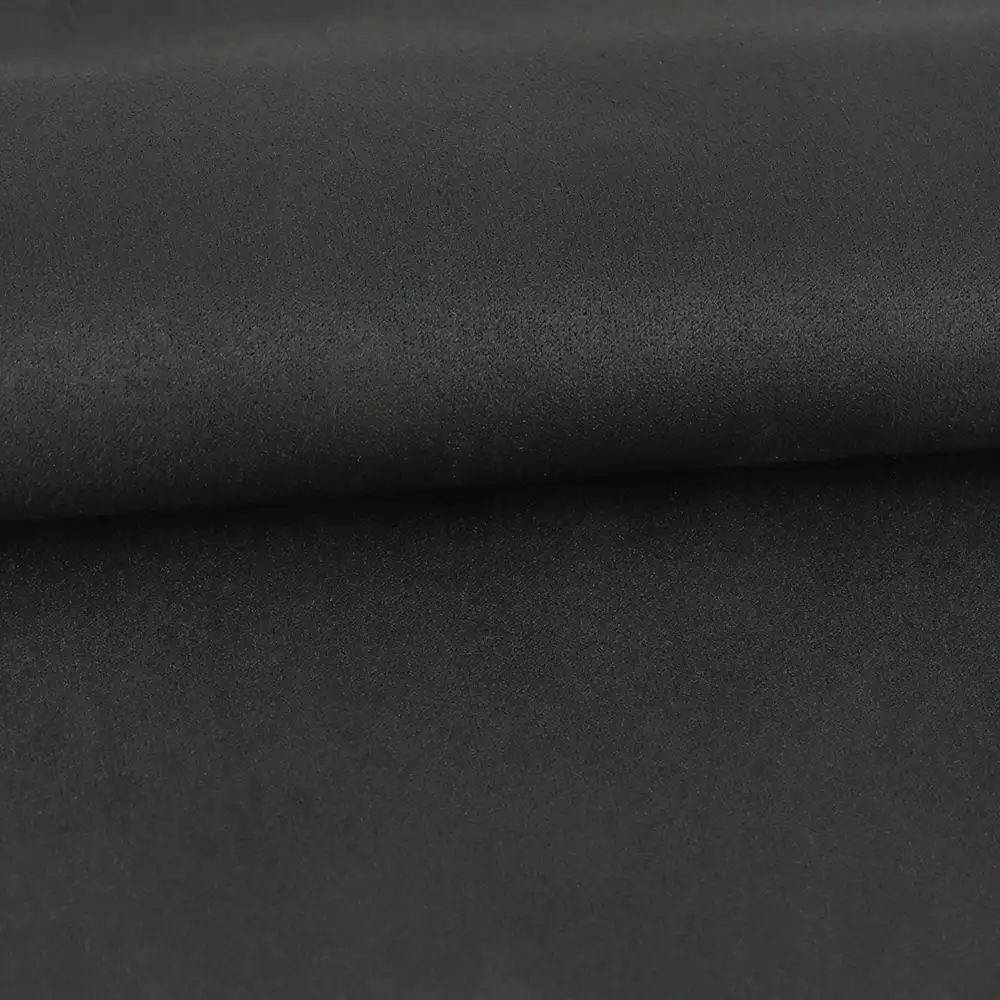 China Fabric for Pants,Blazer Weft Suede Knit Fabric Polyester Spandex Black color buy from China wholesaler bulk order at wholesale price free worldwide shipping Alibaba