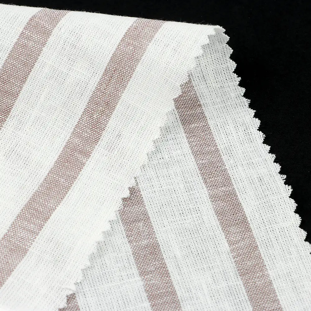 China Fabric for Shirt,Crop Top,Skirt,Over Shirt Linen/Cotton Plain Natural Woven Fabric Linen Cotton White and Brown color buy from China wholesaler bulk order at wholesale price free worldwide shipping Alibaba