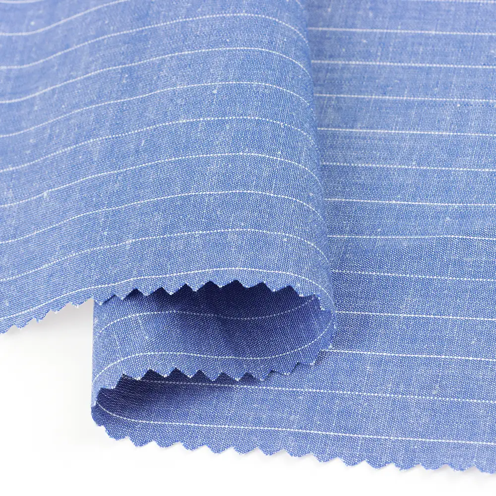 China Fabric for Shirt,Crop Top,Skirt,Over Shirt Linen/Cotton Plain Natural Woven Fabric Cotton Linen Blue color buy from China wholesaler bulk order at wholesale price free worldwide shipping Alibaba