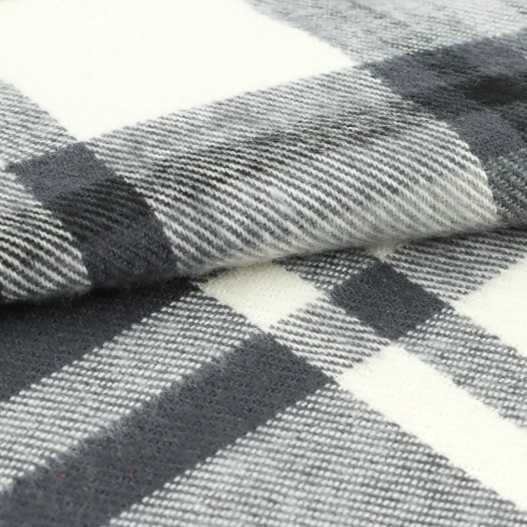 China Fabric for Shirt,Crop Top,Skirt,Over Shirt Cotton YD Flannel Natural Woven Fabric Polyester Grey and White color buy from China wholesaler bulk order at wholesale price free worldwide shipping Alibaba