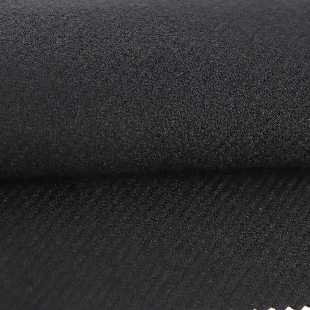 China Fabric for Blazer,Overcoat Melton Woolen Polyester Rayon Acrylic Black color buy from China wholesaler bulk order at wholesale price free worldwide shipping Alibaba