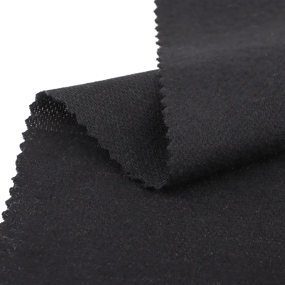 China Fabric for Suit Trouser,Blazer Ponte Roma Knit Fabric Acrylic Wool Modal Nylon Black color buy from China wholesaler bulk order at wholesale price free worldwide shipping Alibaba